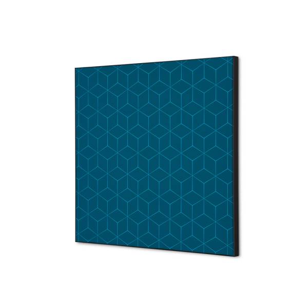 Spannstoff Wanddekoration SET 40 x 40 Hexagon Blau
