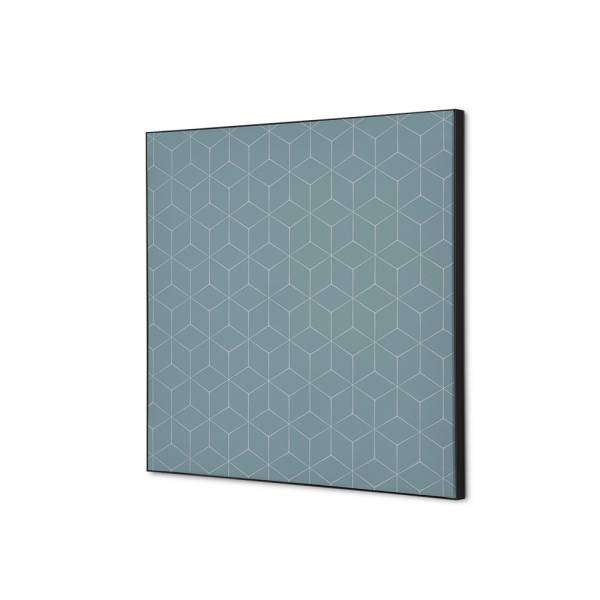 Spannstoff Wanddekoration SET 40 x 40 Hexagon Grau