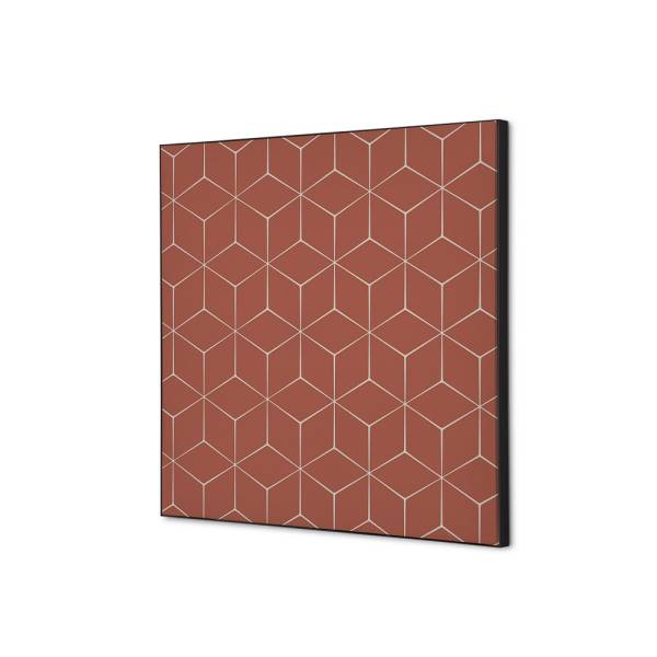 Spannstoff Wanddekoration SET 40 x 40 Hexagon Rost