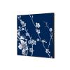 Spannstoff Wanddekoration SET A2 Japanische Kirschblüte Blau - 3