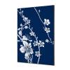 Spannstoff Wanddekoration SET 40 x 40 Japanische Kirschblüte Blau - 8