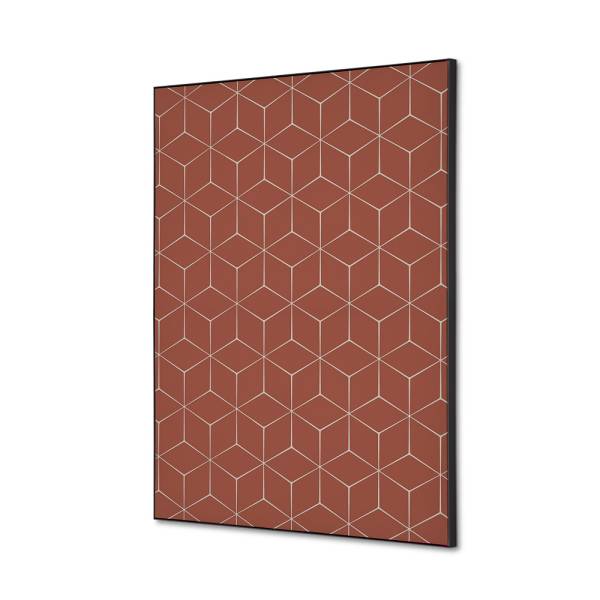 Spannstoff Wanddekoration SET A2 Hexagon Rost