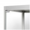 Glasvitrine 800x2000x400 silber vorne verriegeln - 3