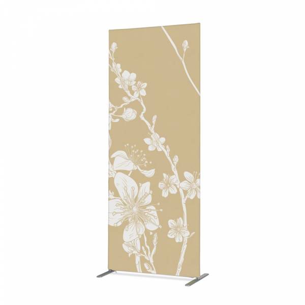 Textil Raumteiler Deko 100-200 Doppel Abstrakte Japanische Kirschblüte Beige