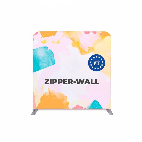 Zipper-Wall Straight Basic 150 x 150 cm inkl. Druck